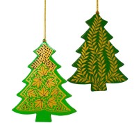 Large Painted Tree - Two Green Assorted (pack of 12) Large Painted Tree - Two Green Assorted (pack of 12)