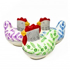 Chicken Box - Flowers on White (Small)