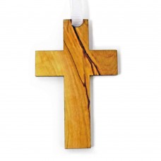 Olive Wood Decoration - Cross Cut Out (Pack of 12)