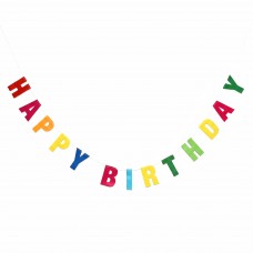Garland - Happy Birthday - Multi Colour (pack of 6) Garland - Happy Birthday - Multi Colour (pack of 6)