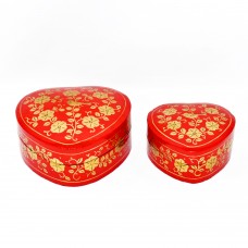 Papier-mâché Heart Box - Birds in Branch (2 sizes) Papier-mâché Heart Box - Birds in Branch (2 sizes)