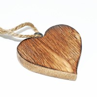 Mango Wood Heart (pack of 12) Mango Wood Heart (pack of 12)