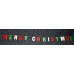 Garland - Merry Christmas - Red, Green and White (pack of 6)
