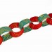 Paper Chains - Red & Green Paisley Design (pack of 6)