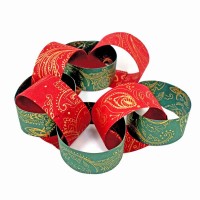Paper Chains - Red & Green Paisley Design (pack of 6) Paper Chains - Red & Green Paisley Design (pack of 6)