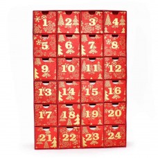 Advent Calendar - Red Snowflakes (pack of 3)