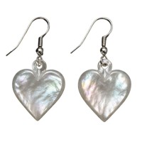 Mother of Pearl Earrings - Heart