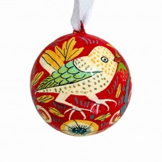 William Morris Gallery Licensed Mini Bauble - Strawberry Thief