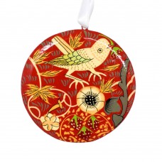 William Morris Gallery Licensed Flat Bauble - Strawberry Thief